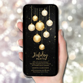 金ゴールドクリスマスツリーオーナメント 招待状