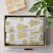 金ゴールドクリスマスツリーキャンディキャンズホワイトクリスマス 薄葉紙 (ギフト)