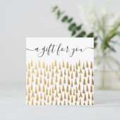 金ゴールドクリスマスツリーズホリデーギフト証明書 (スタンド正面)