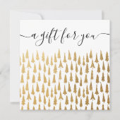 金ゴールドクリスマスツリーズホリデーギフト証明書 (正面)