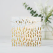 金ゴールドクリスマスツリーズホリデーギフト証明書 (スタンド正面)