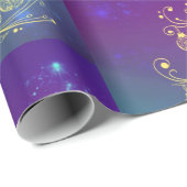 金ゴールドクリスマスツリーデザイン包装紙 ラッピングペーパー (ロールコーナー)