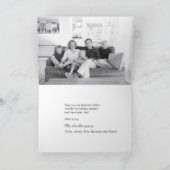 金ゴールドクリスマスツリーファミリーフォトホリデーカード シーズンカード (内部)