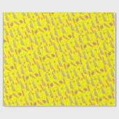 金ゴールドクリスマスツリーラッピング紙イエロー ラッピングペーパー (フラット)