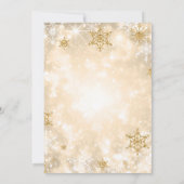 金ゴールドクリスマスツリー会社ホリデーパーティー 招待状 (裏面)