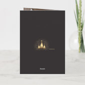 金ゴールドクリスマスツリー写真折り畳みカード シーズンカード (裏面)