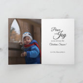 金ゴールドクリスマスツリー写真折り畳みカード シーズンカード (内部)