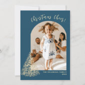 金ゴールドクリスマスツリー2枚の写真2022休日 シーズンカード (正面)