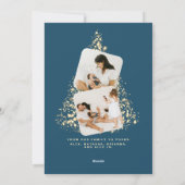 金ゴールドクリスマスツリー2枚の写真2022休日 シーズンカード (裏面)