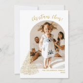 金ゴールドクリスマスツリー2枚の写真2022 シーズンカード (正面)