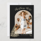 金ゴールドクリスマスツリー2枚の写真2022 シーズンカード (正面)