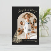 金ゴールドクリスマスツリー2枚の写真2022 シーズンカード (スタンド正面)