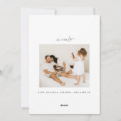 金ゴールドクリスマスツリー2枚フォト2022ホリデーカード シーズンカード (裏面)