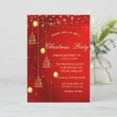 金ゴールドクリスマスツリー、ボールレッドクリスマスカンパニー 招待状 (スタンド正面)
