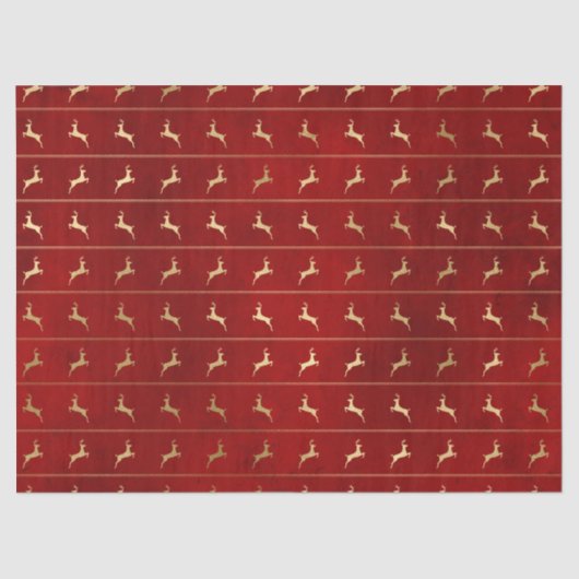 金ゴールドクリスマストナカイオンレッドデコパージュ 薄葉紙 (正面)