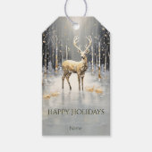 金ゴールドクリスマストナディアホリデーギフトラベル ギフトタグ (正面)