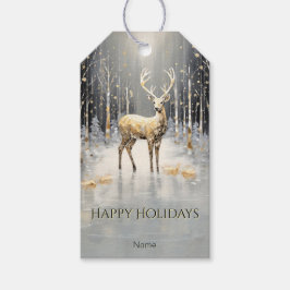 金ゴールドクリスマストナディアホリデーギフトラベル ギフトタグ