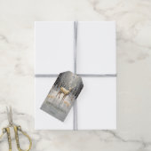 金ゴールドクリスマストナディアホリデーギフトラベル ギフトタグ (より糸付き)