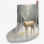 金ゴールドクリスマストナディアホリデーストッキング ラージクリスマスストッキング (裏面)