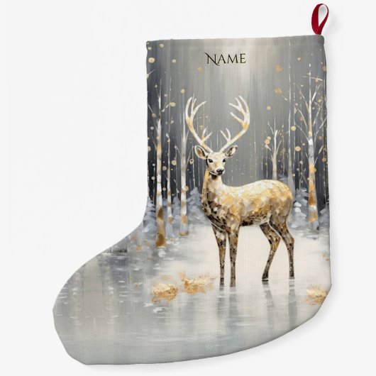 金ゴールドクリスマストナディアホリデーストッキング ラージクリスマスストッキング (裏面)