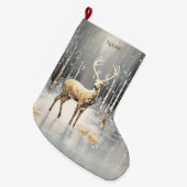 金ゴールドクリスマストナディアホリデーストッキング ラージクリスマスストッキング (正面 (吊り時))