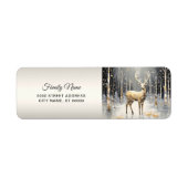 金ゴールドクリスマストナディアホリデー差出人住所 ラベル (正面)