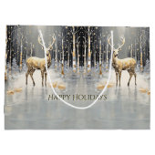 金ゴールドクリスマストナディアホリデー抱き枕 ラージペーパーバッグ (裏面)