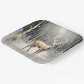 金ゴールドクリスマストナディアホリデー紙プレート ペーパープレート (傾斜あり)