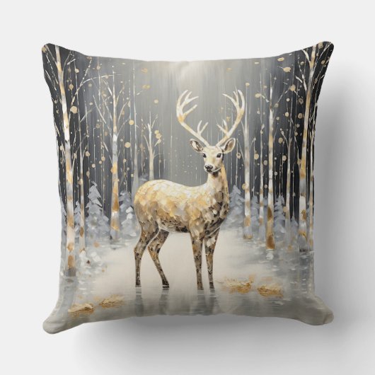 金ゴールドクリスマストナディアホリデー装飾用クッション クッション (裏面)