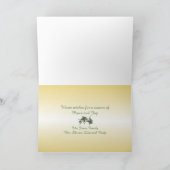 金ゴールドクリスマストロピカルテーマフォトカード シーズンカード (内部)