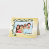 金ゴールドクリスマストロピカルテーマフォトカード シーズンカード (正面)