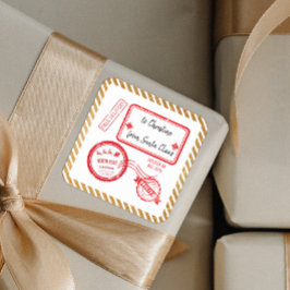 金ゴールドクリスマスノースポールメール配信サンタ スクエアシール