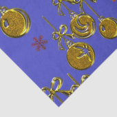 金ゴールドクリスマスバウブルオンブルークリスマス 薄葉紙 (詳細)