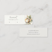 金ゴールドクリスマスパインオーナメントイヤリングスタッドホルダー スキニー名刺 (正面/裏面)