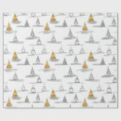 金ゴールドクリスマスパターン#5 ID1009 ラッピングペーパー (フラット)