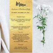 金ゴールドクリスマスパーティーディナーカード 招待状