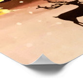 金ゴールドクリスマスビレッジディアウィンターナイト ポスター (角)