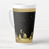 金ゴールドクリスマスビレッジ カフェラテマグ (左アングル)