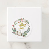 金ゴールドクリスマスフローラサンキューラベル フェイバータグ (インサイチュ)