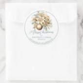 金ゴールドクリスマスフローラ花屋フラワーショップ事業 ラウンドシール (バッグ)