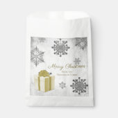 金ゴールドクリスマスプレゼントの好意バッグ フェイバーバッグ (正面)