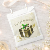 金ゴールドクリスマスプレゼントの好意バッグ フェイバーバッグ (クリップ留めされた状態)