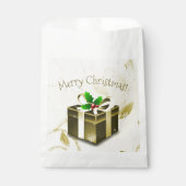 金ゴールドクリスマスプレゼントの好意バッグ フェイバーバッグ (正面)