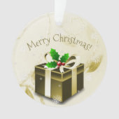 金ゴールドクリスマスプレゼントオーナメント オーナメント (正面)