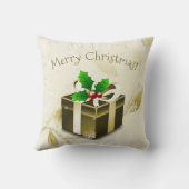 金ゴールドクリスマスプレゼント装飾用クッション クッション (裏面)