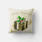 金ゴールドクリスマスプレゼント装飾用クッション クッション (正面)