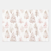 金ゴールドクリスマスベルズピンク ラッピングペーパーシート (正面3)