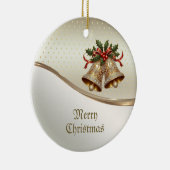 金ゴールドクリスマスベルズホリデーオーナメント セラミックオーナメント (右)