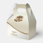 金ゴールドクリスマスベルズホリデーギフトボックス フェイバーボックス (裏面サイド)