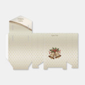 金ゴールドクリスマスベルズホリデーギフトボックス フェイバーボックス (折り畳みなし)